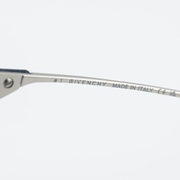 Givenchy GV4100US 16V Sunglasses Blue/Silver Geometric Frame, Blue Lenses main image 5